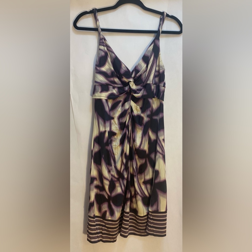 BCBG‎ MaxAzria Abstract Purple Print Sleeveless Dress Size Medium
